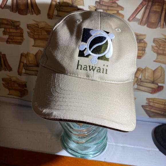 SURFWEAR Hawaiian Classics Souvenir Turtle Logo Tan Cotton Baseball Cap NEW - Picture 13 of 13